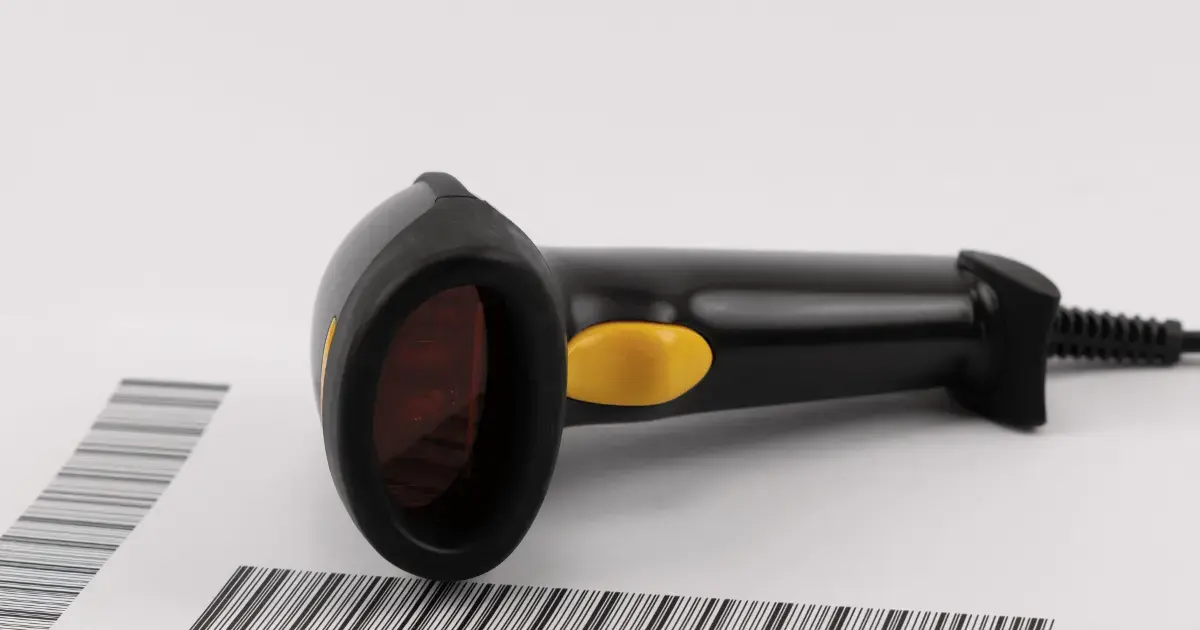 barcode scanner on counter