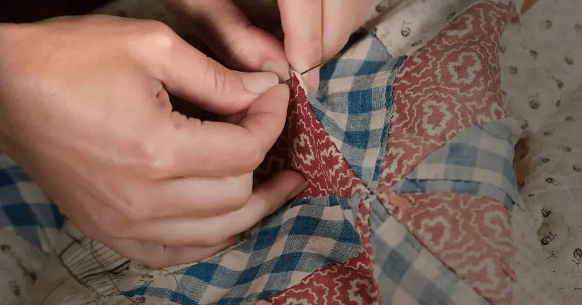 Person quilting